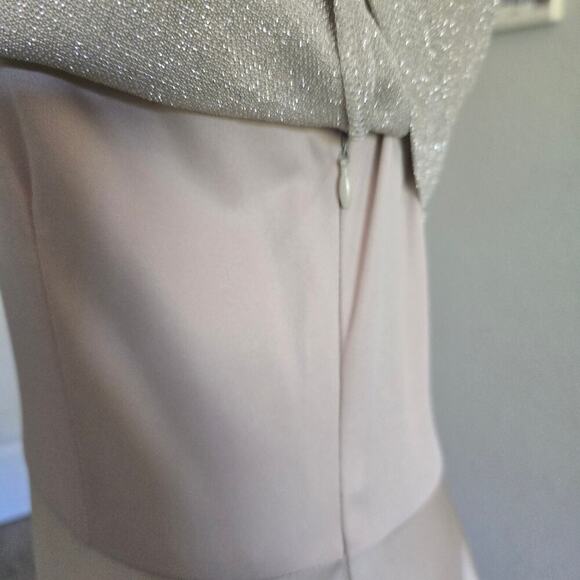 Arianna Womens Vintage Maxi Gown Dress Size 8 Champagne Metallic romantic Formal - Picture 5 of 9